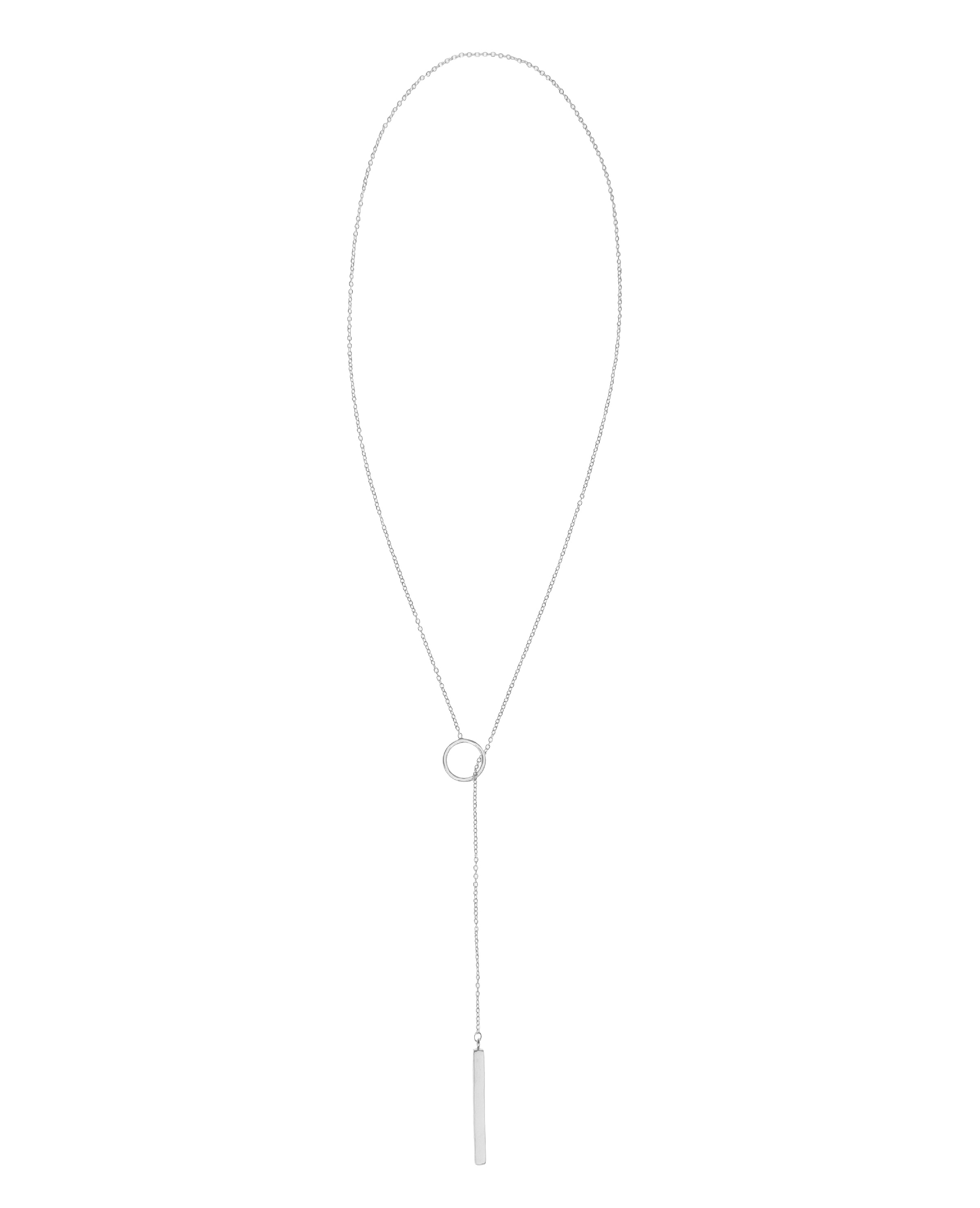 COLLAR BARRITA LARGA PLATA