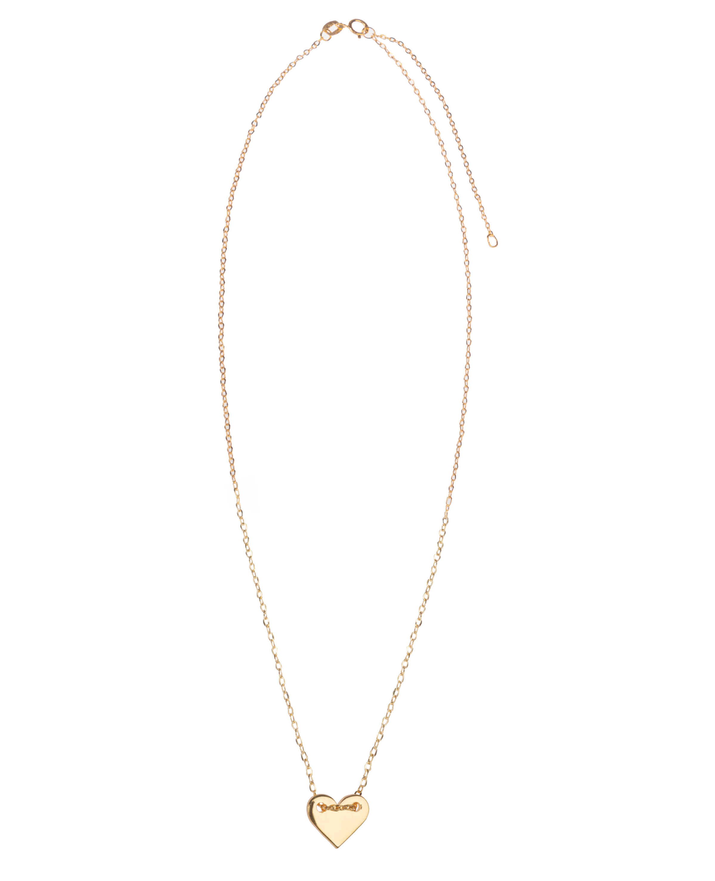 COLLAR CORAZÓN BAÑO DE ORO
