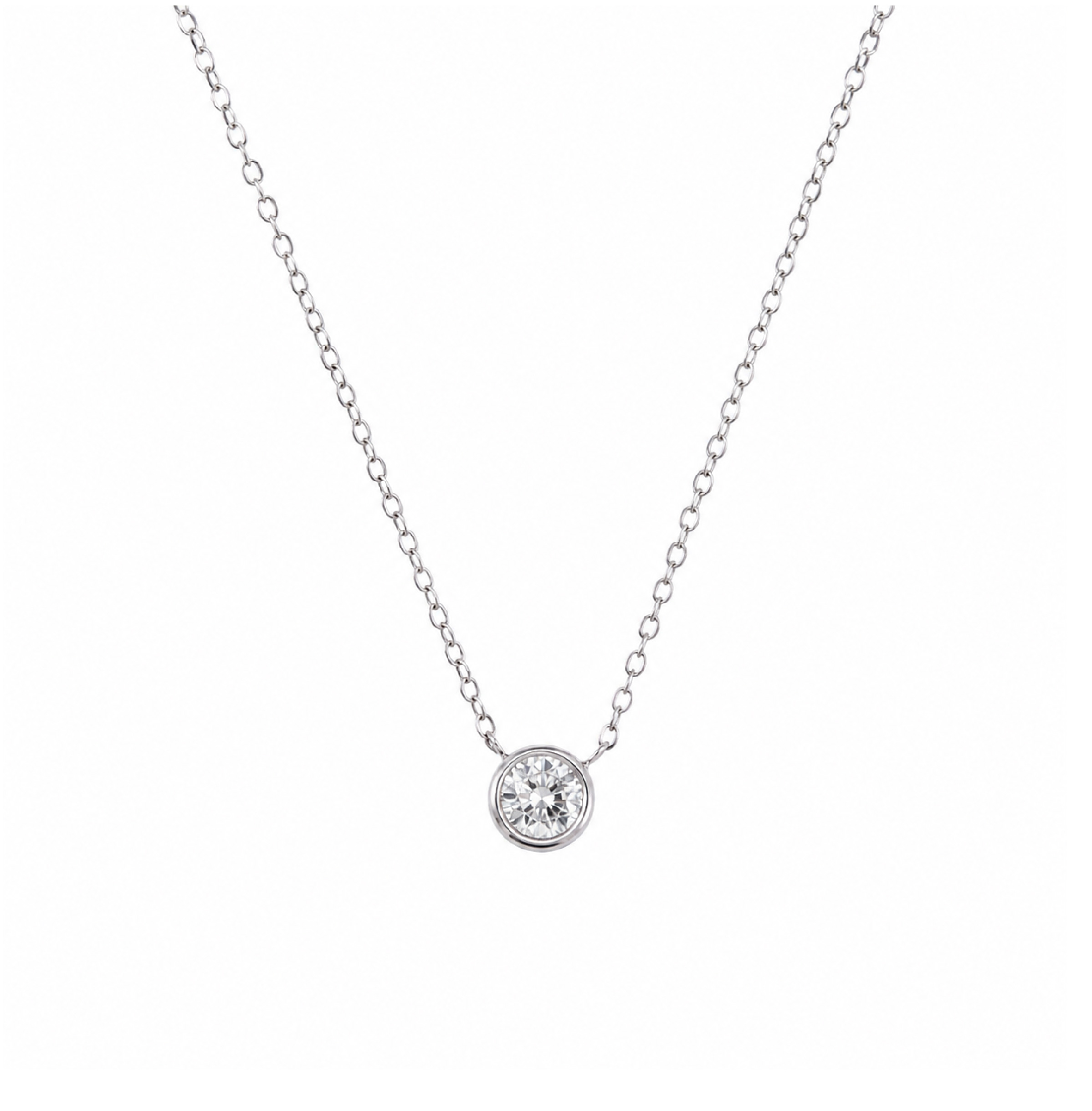 COLLAR CIRCONIA PLATA