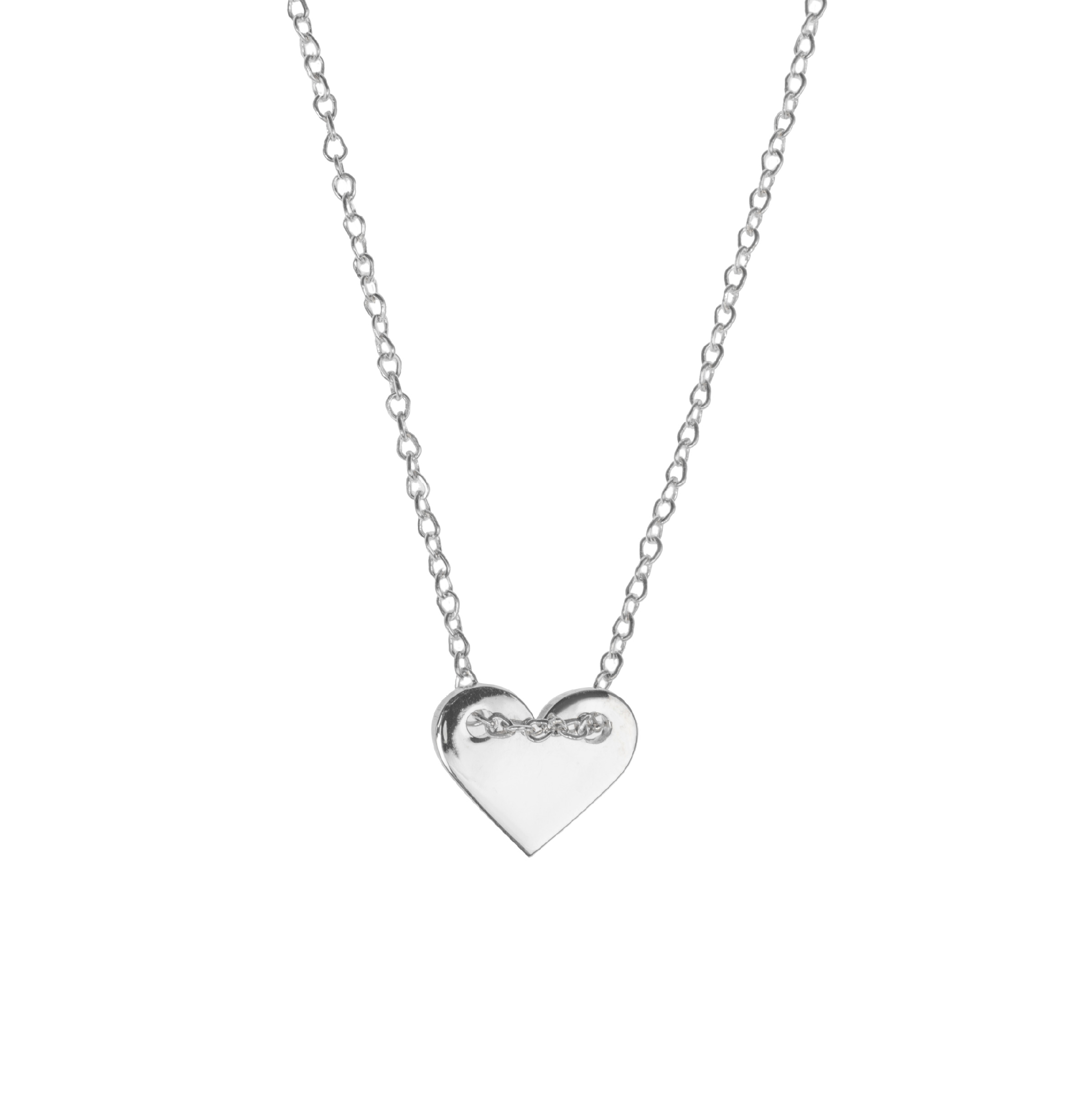COLLAR CORAZÓN PLATA