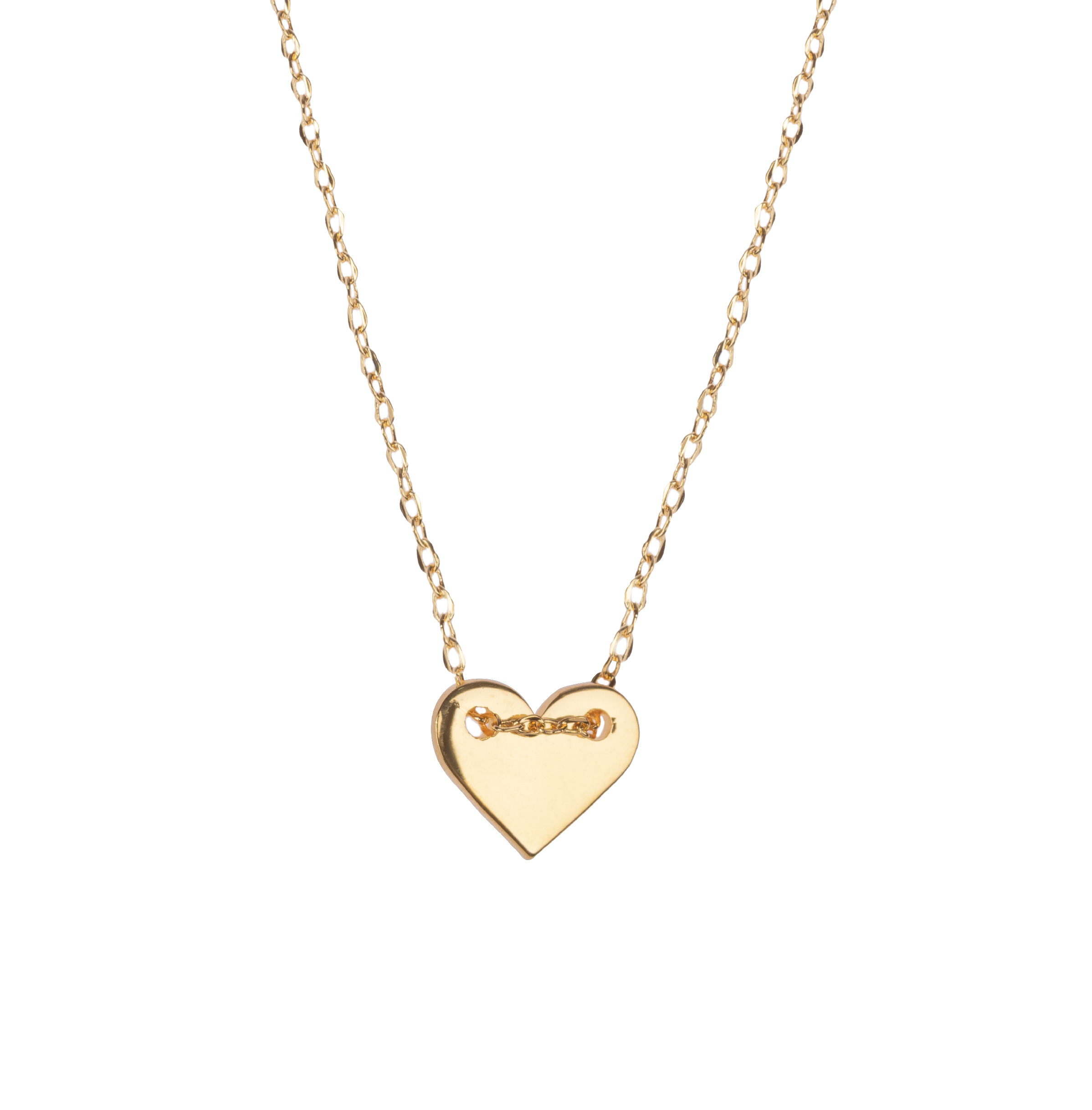 COLLAR CORAZÓN BAÑO DE ORO