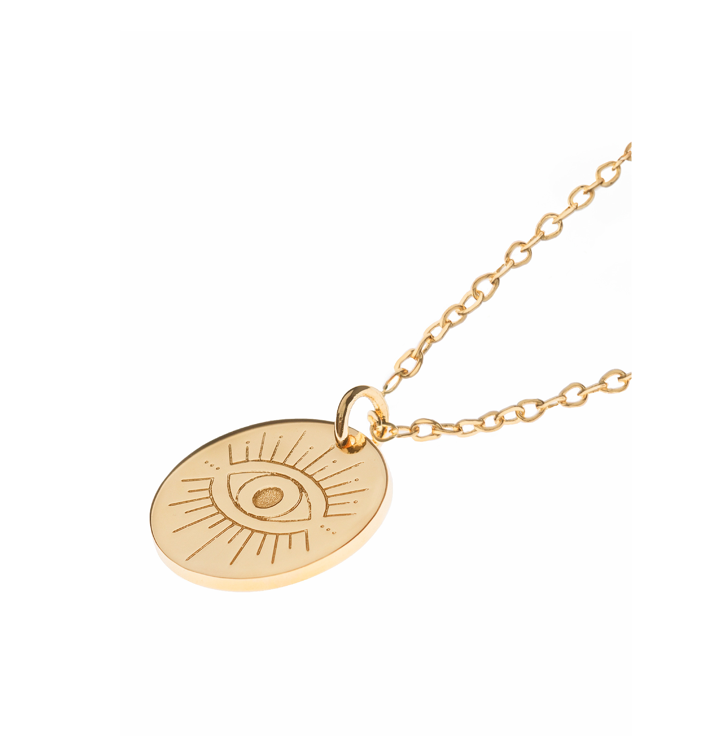 COLLAR EVIL EYE GRABADO