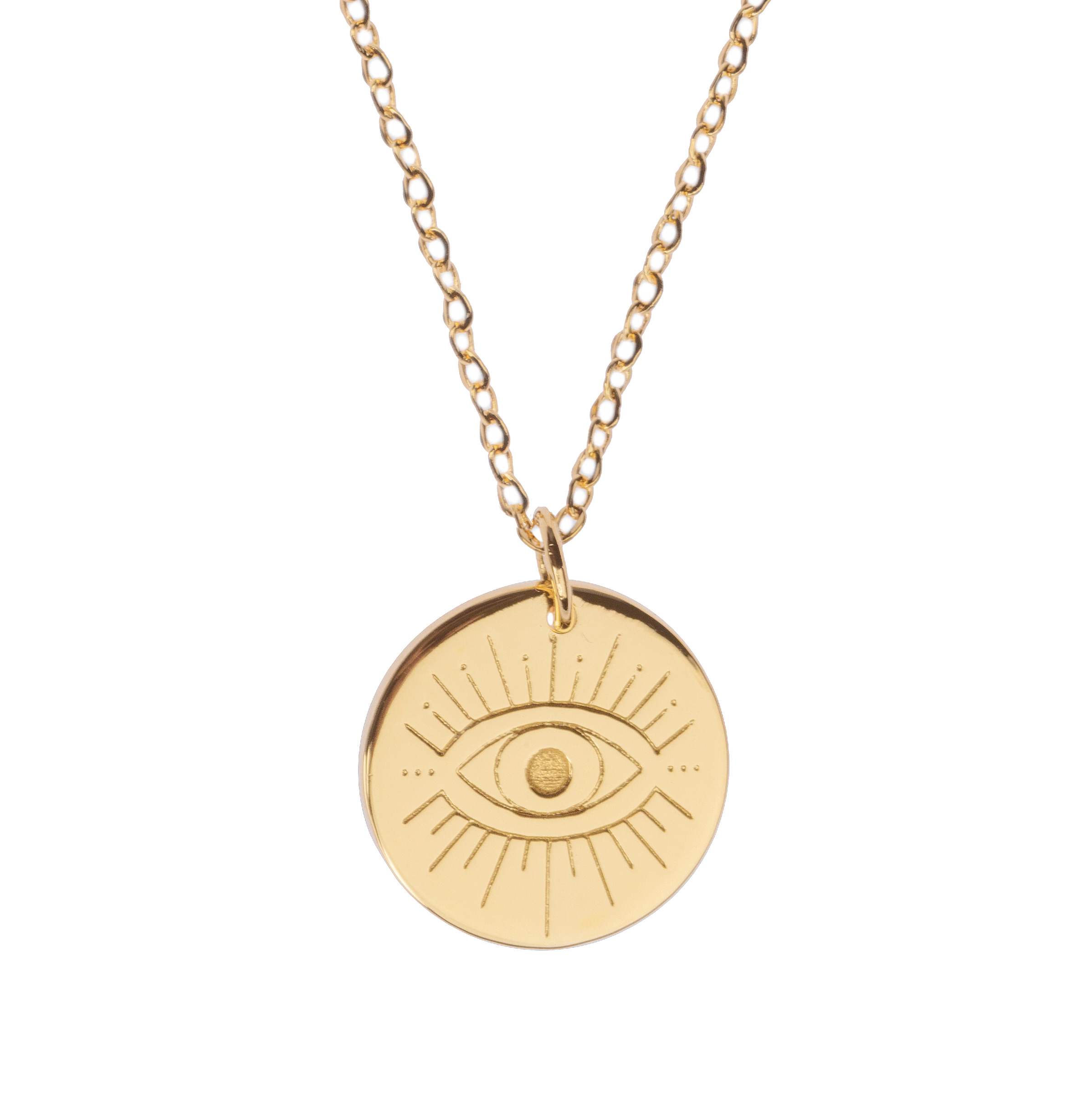 COLLAR EVIL EYE GRABADO