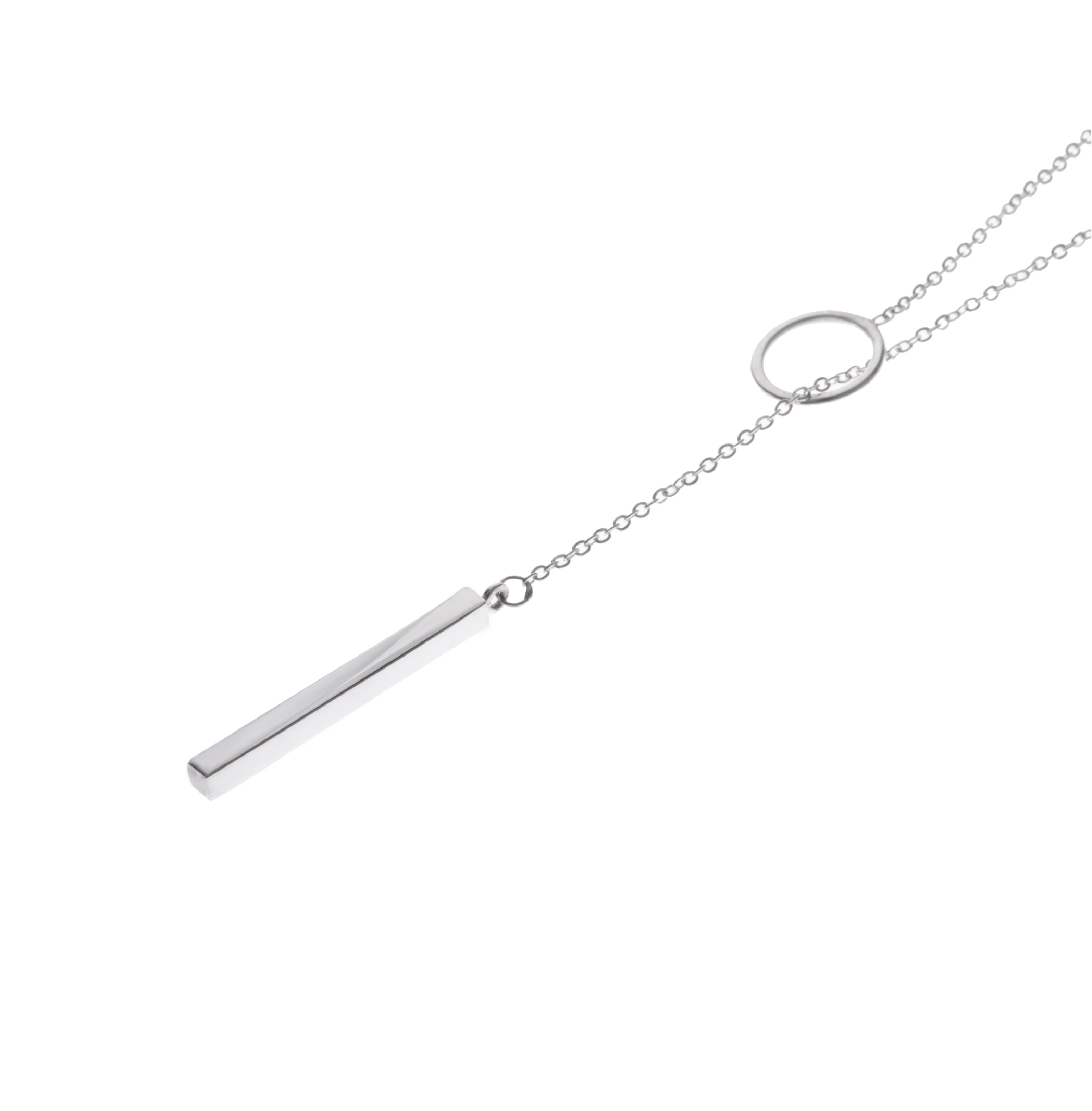 COLLAR BARRITA LARGA PLATA
