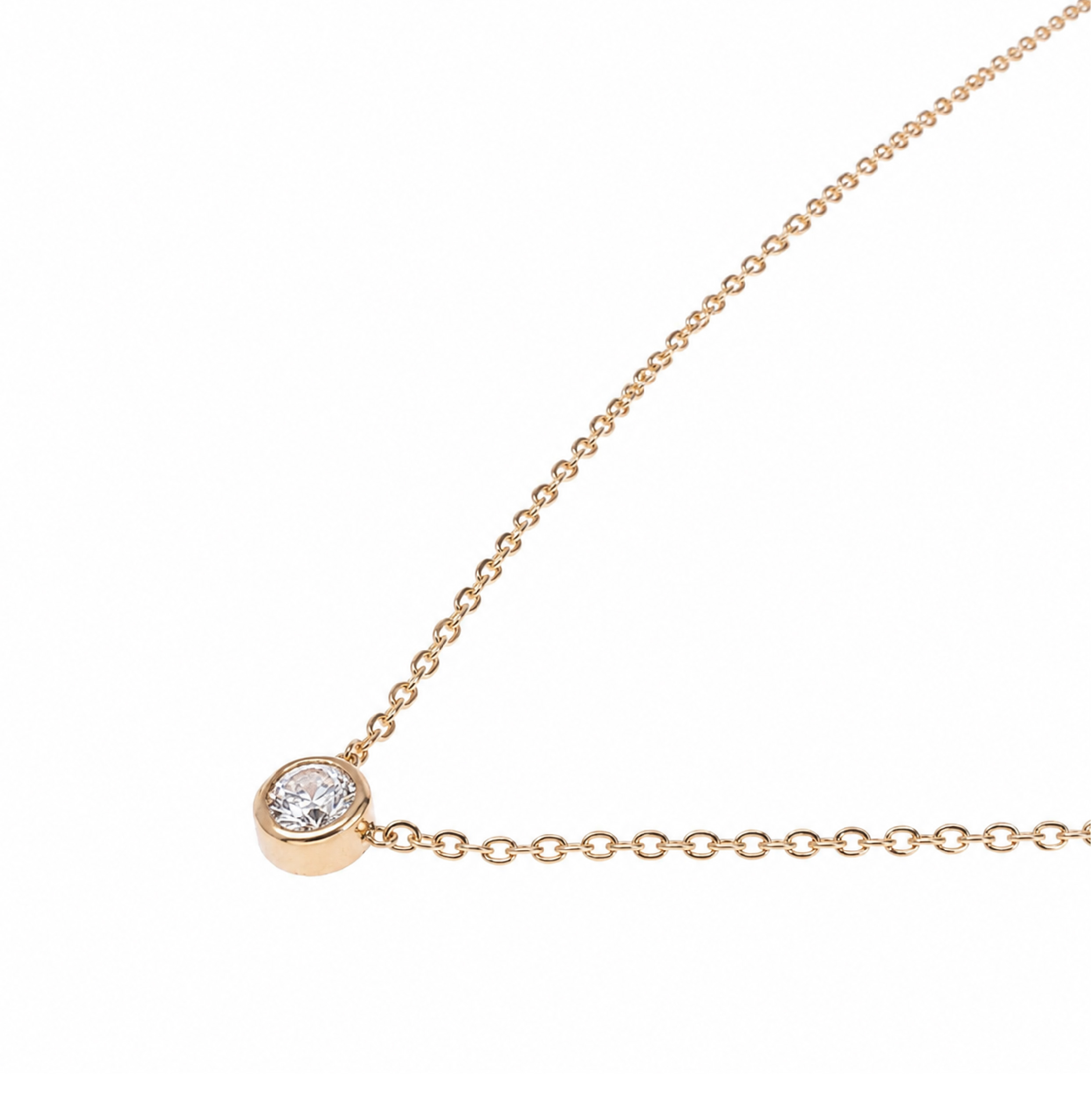 COLLAR CIRCONIA BAÑO DE ORO