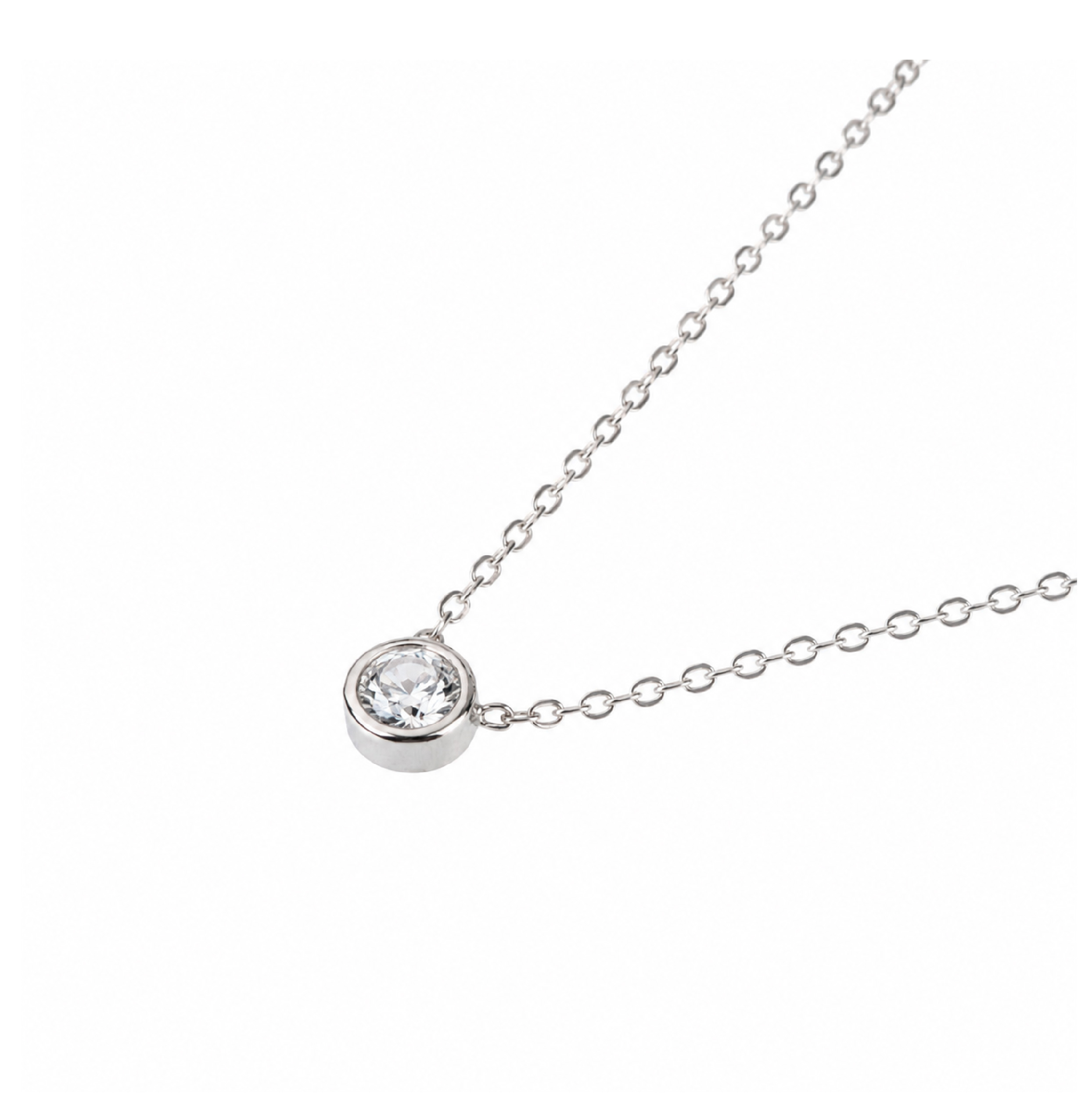COLLAR CIRCONIA PLATA