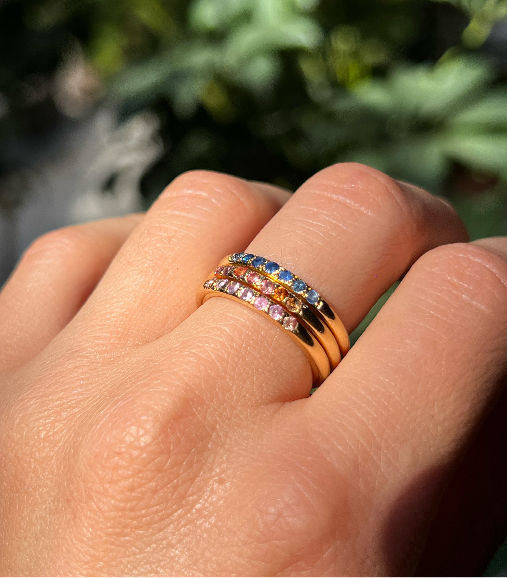 SET ANILLOS ZAFIROS