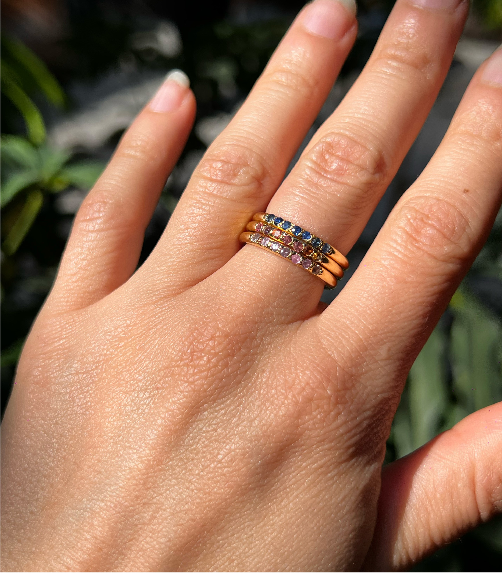 SET ANILLOS ZAFIROS