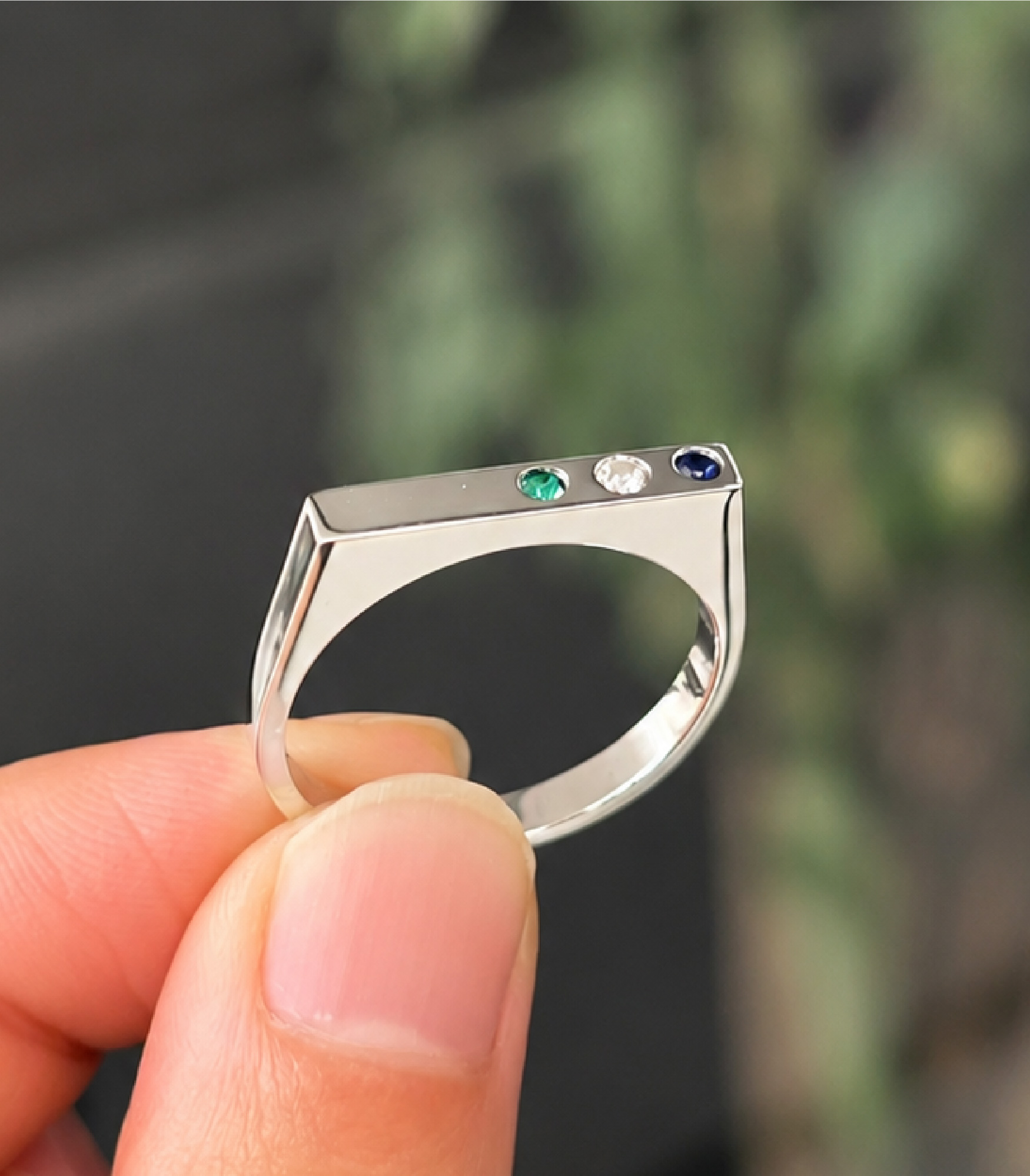 ANILLO BIRTHSTONE EN PLATA