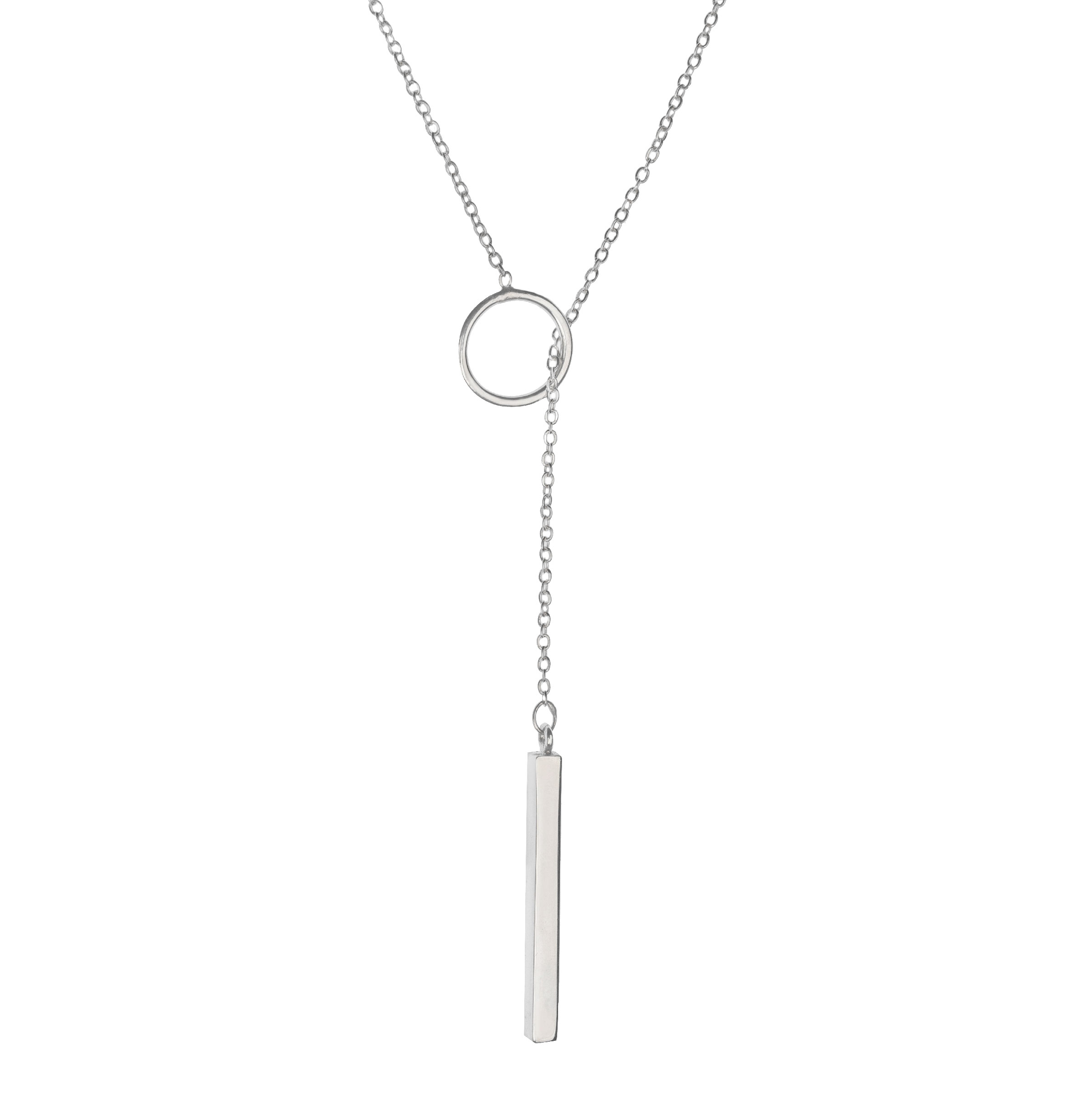 COLLAR BARRITA LARGA PLATA