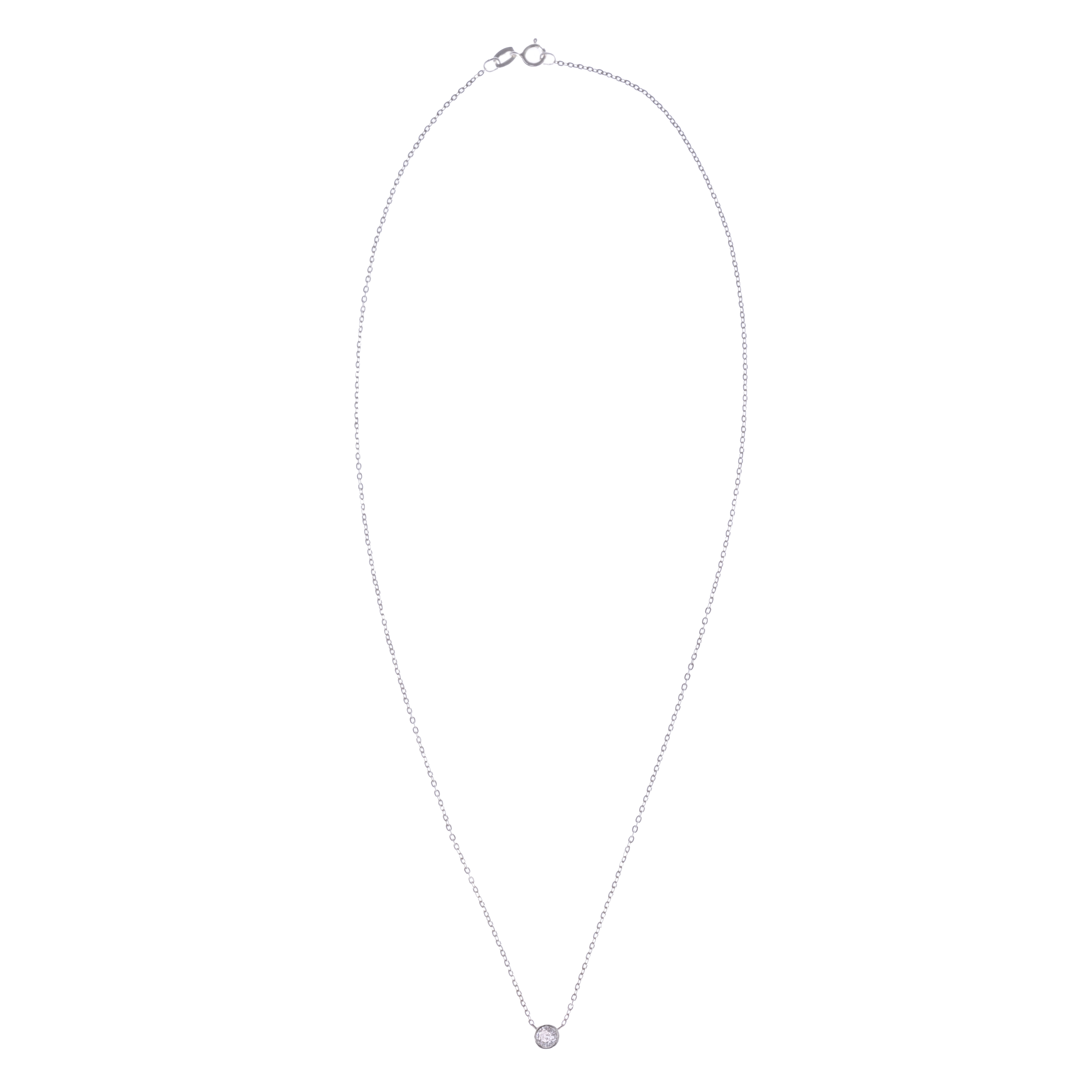 COLLAR CIRCONIA PLATA