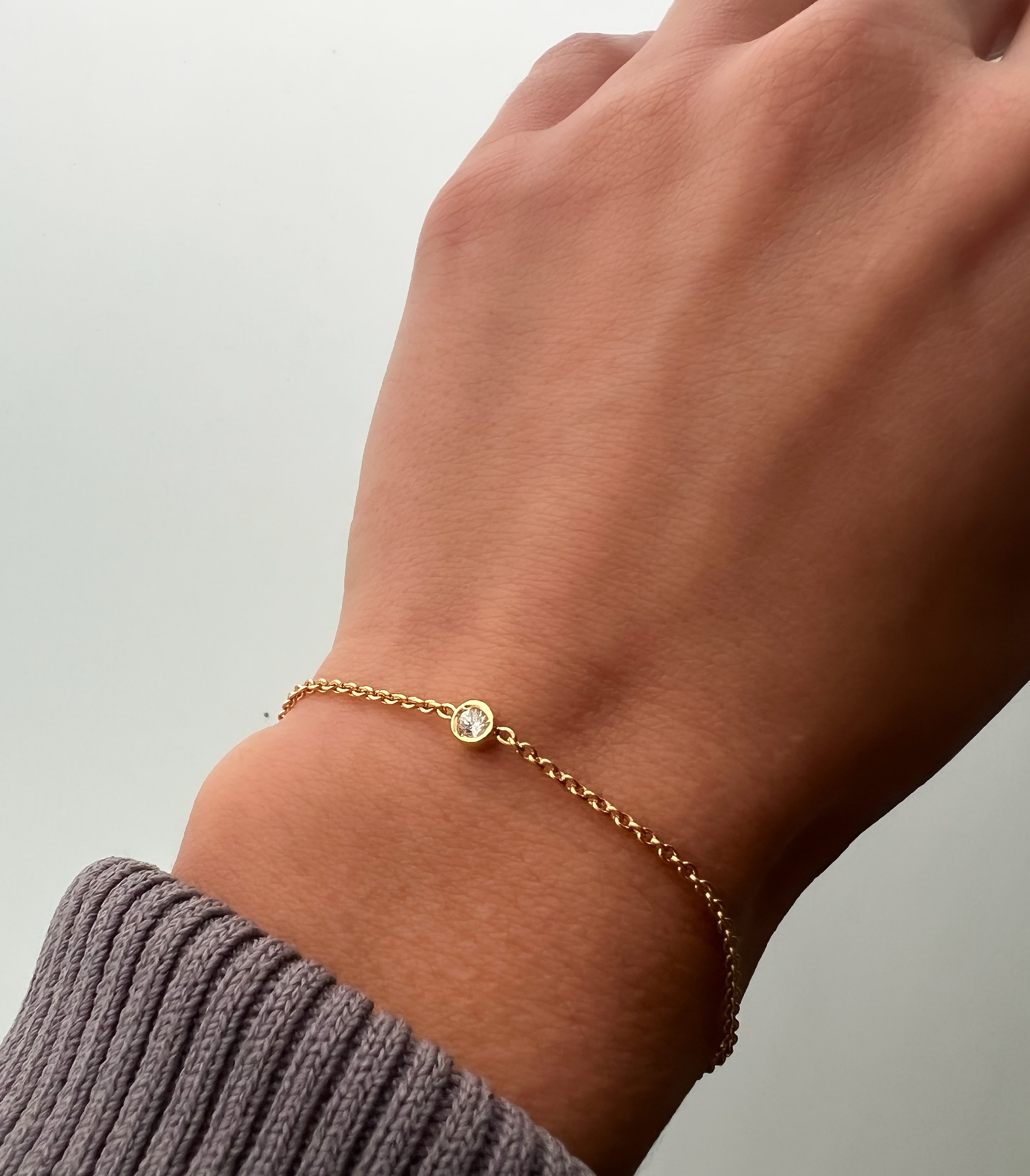 PULSERA CIRCONIA BAÑO ORO